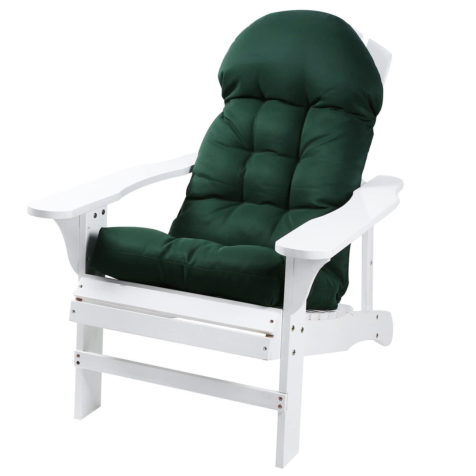 Enipate Weather-Resistant High Back Adirondack Chair Cushions - Indoor/Outdoor Patio Tufted Lounge Seat Pads for Deck, Garden & Poolside Relaxation