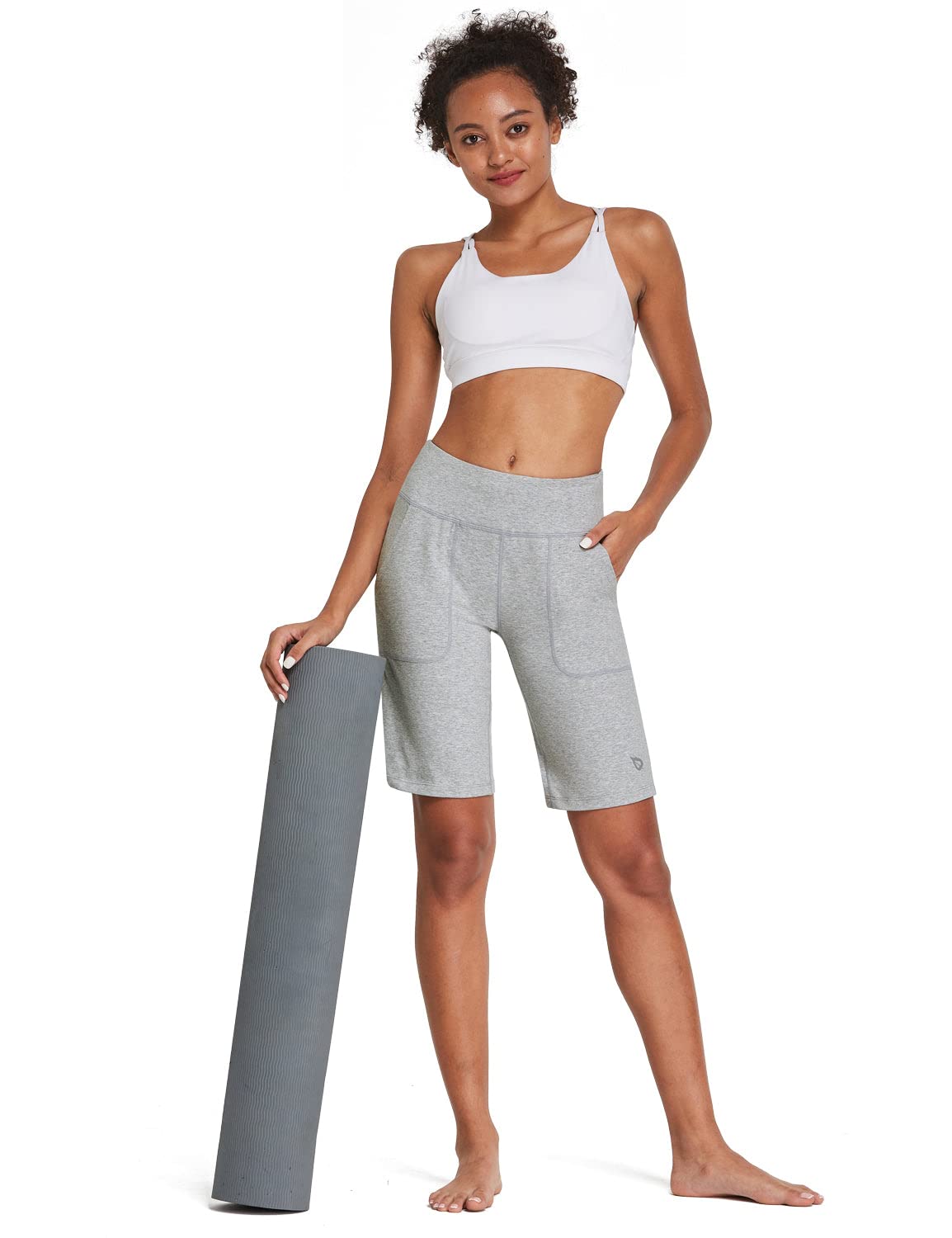 BALEAF Women's High Waisted Bermuda Long Shorts 10