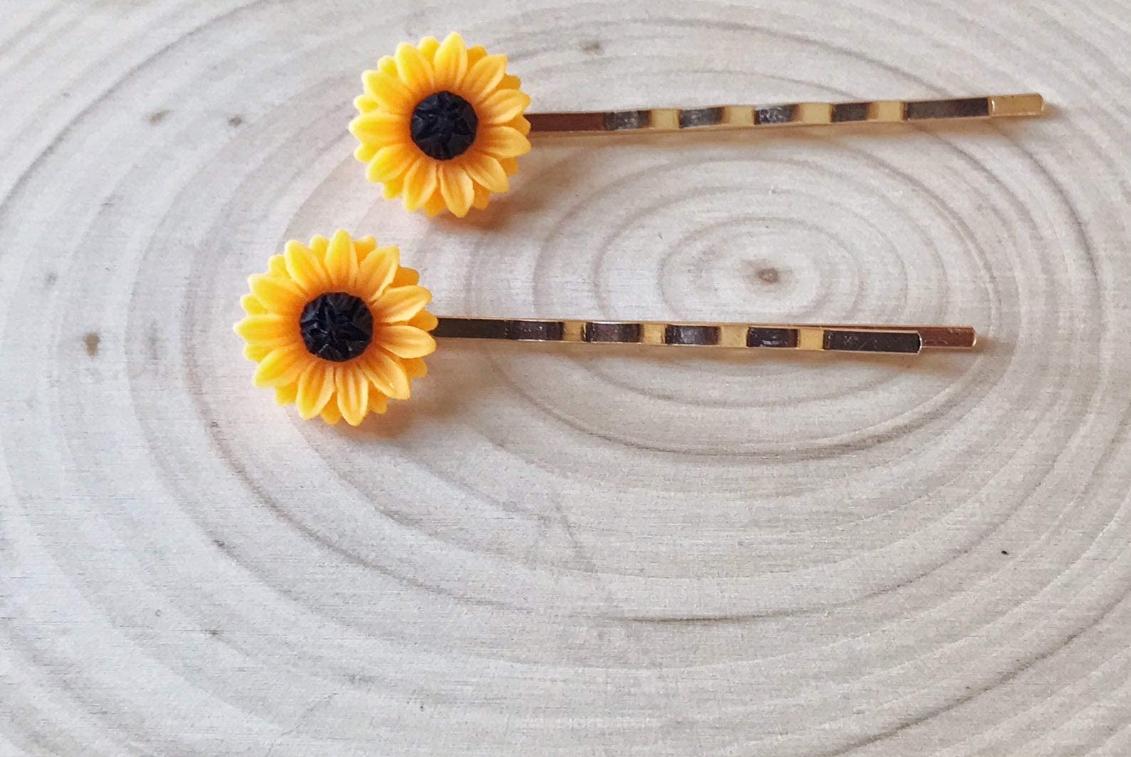 Sunflower Hair Pins - Floral Daisy Clips for Women & Weddings - Boho Style