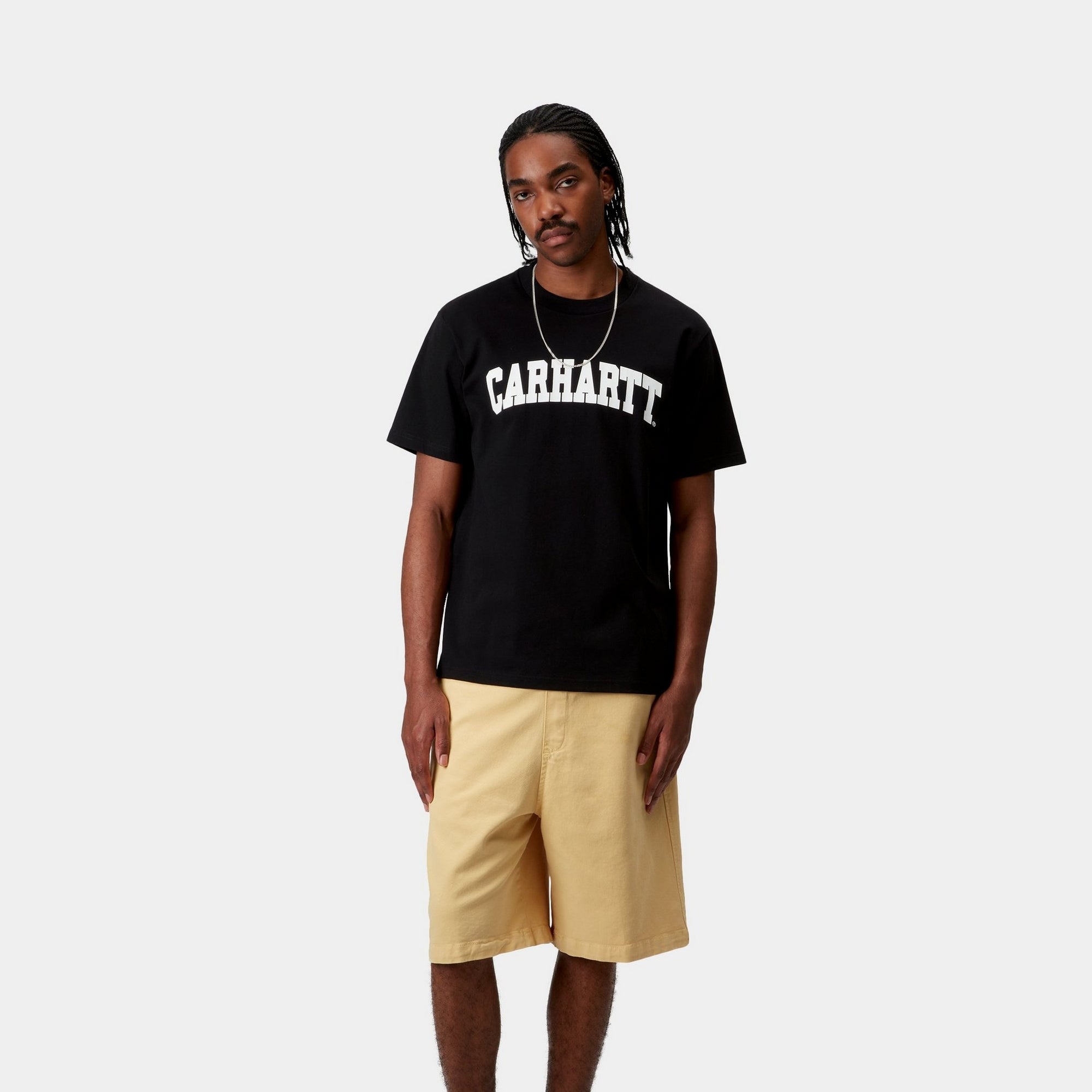 University T-Shirt for Men & Women - Black & White Cotton Crewneck Tee - Perfect for College, Campus, and Casual Wear