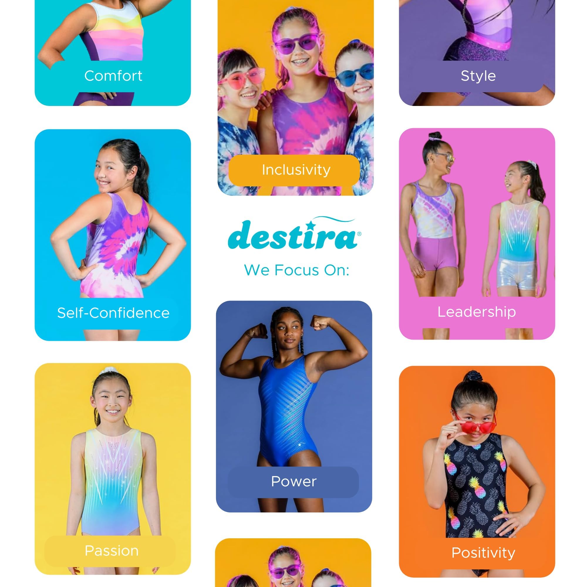 Destira Girls Gymnastics Leotards - Ultra Soft Dance Leotard with Matching Hair Scrunchie for Gymnastics, Cheerleading, Ballet & Yoga Practice | Perfect for Competitions, Recitals & Training Sessions