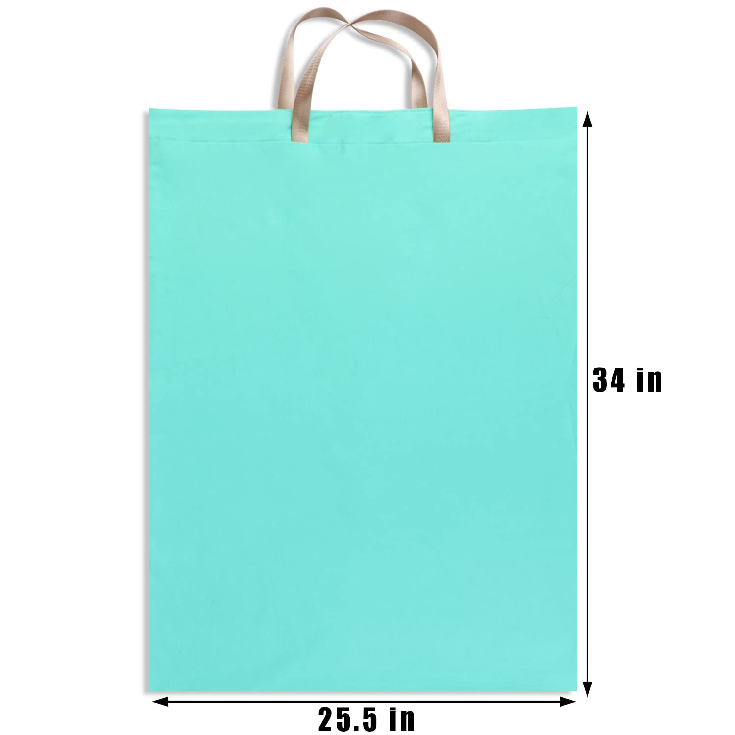 LOLOMLO Extra Large Heavy Duty Canvas Laundry Bag with Handles & Drawstring Closure - 25.5