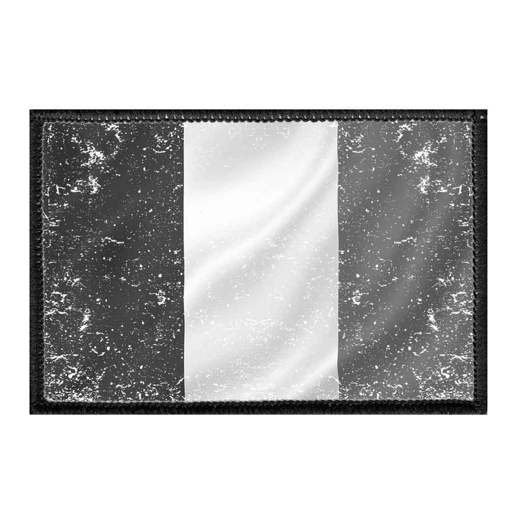 Distressed Black and White Ireland Flag Patch - 2x3 Inch Hook and Loop Backing for Hats, Jeans, Vests & Coats - Perfect for St. Patrick's Day, Irish Pride Events & DIY Fashion Projects
