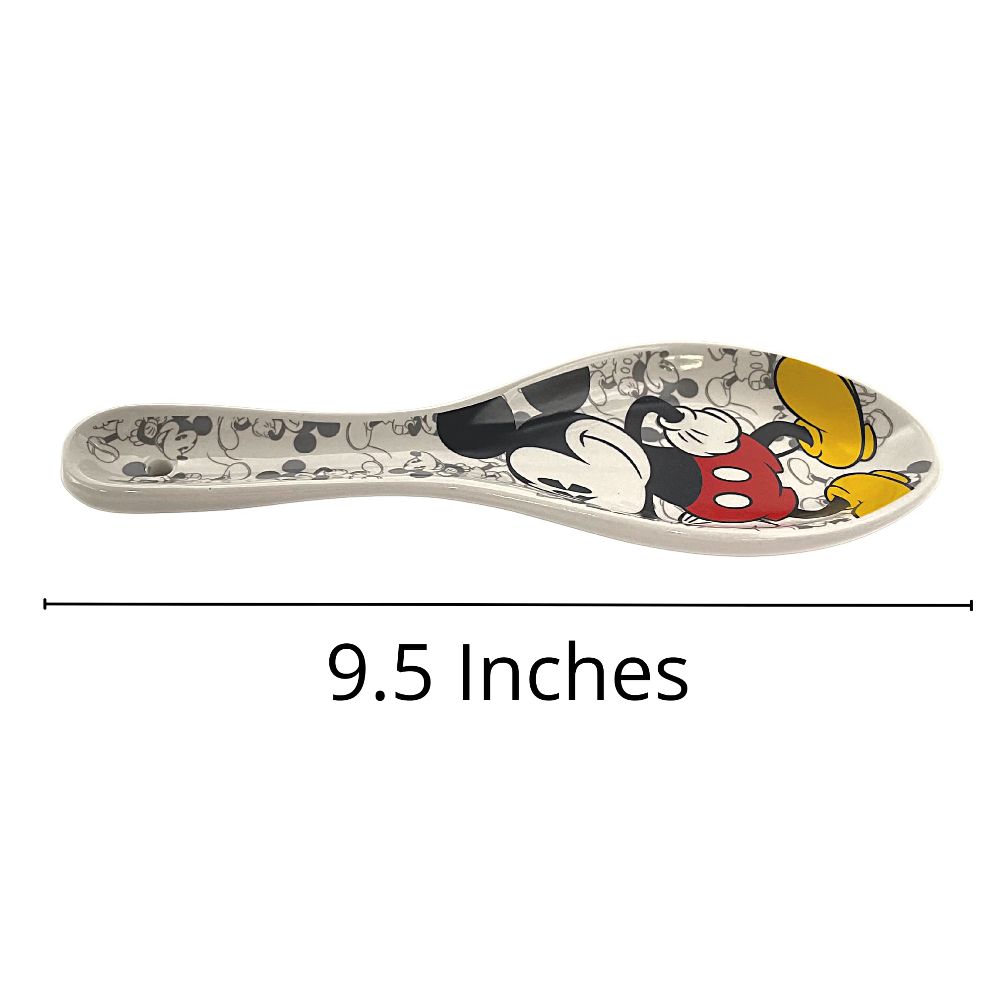 Disney Mickey Mouse Ceramic Spoon Rest - Collectible Kitchen Decor for Cooking & Baking - Perfect Utensil Holder for Disney Fans & Home Chefs - Ideal for Stovetop, Countertop & Gift Giving
