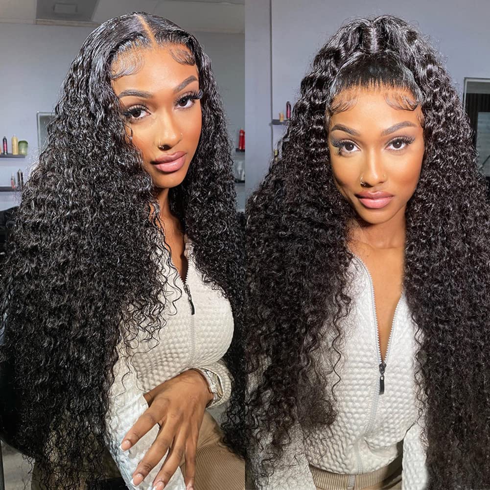 30 Inch Brazilian Virgin Human Hair Wig - 13x4 Lace Front Deep Wave Wig with Baby Hair & 180% Density for Black Women | Perfect for Daily Wear, Special Occasions & Protective Styling