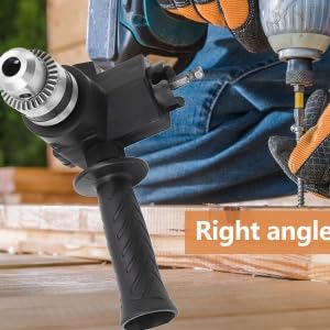 90 Degree Right Angle Drill Attachment - Professional Cordless Drill Extension for Tight Spaces & Corners | Perfect for Cabinets, Shelves, and Hard-to-Reach Areas