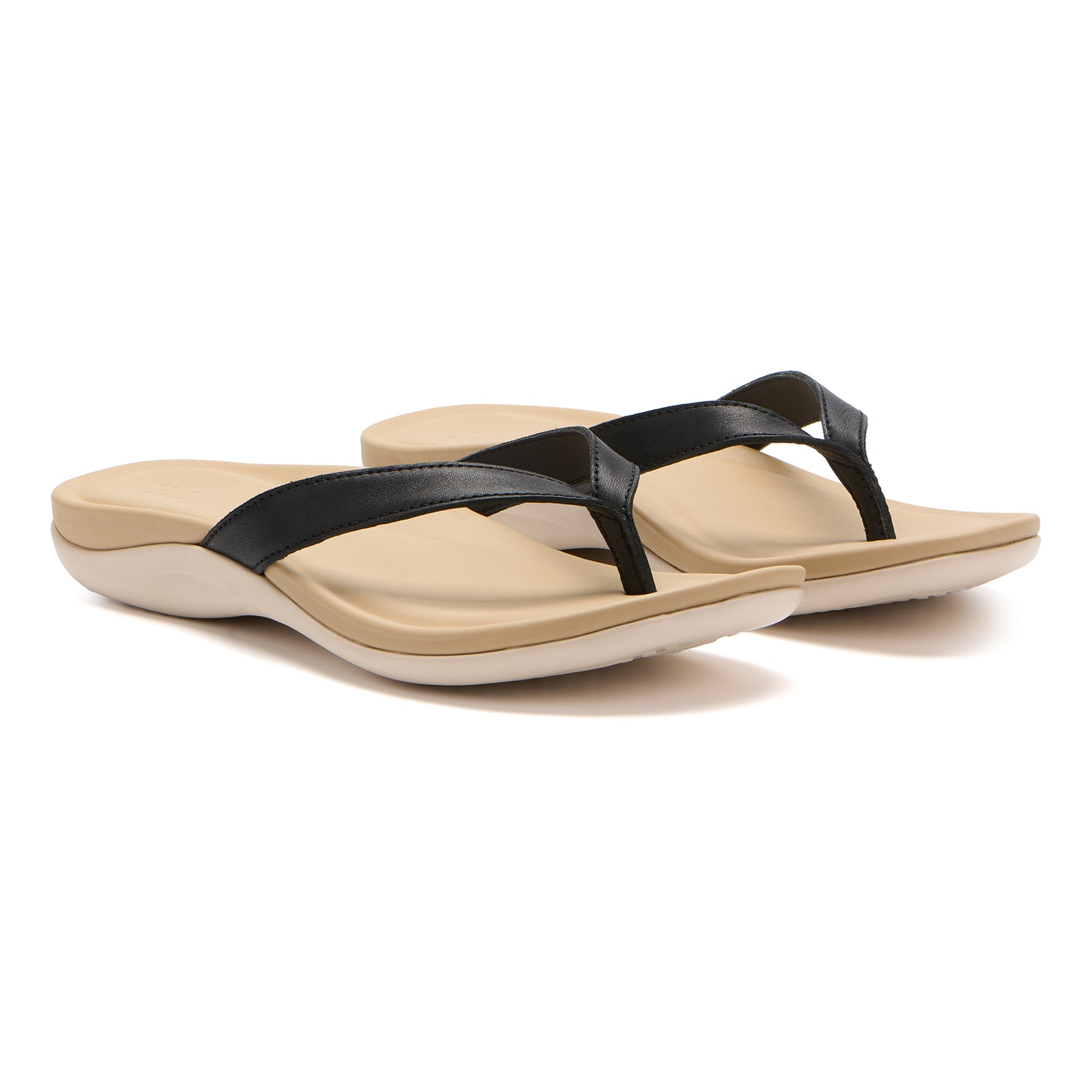Abeo Oasis Comfortable Flip Flops for Women & Men - Black Sandals for Beach, Pool, and Summer Walking | Lightweight & Supportive Outdoor Footwear