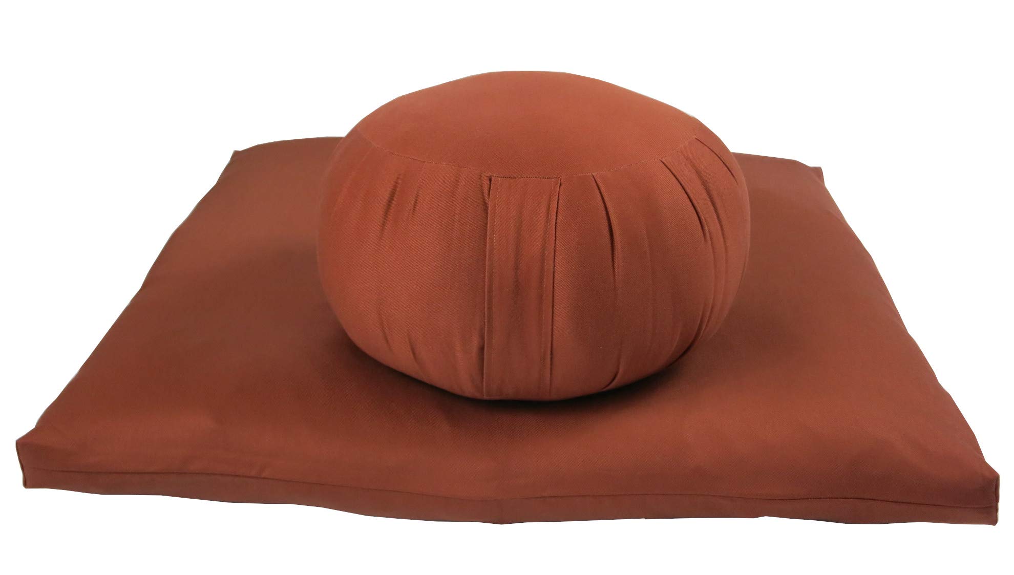 Organic Kapok Zafu & Zabuton Meditation Cushion Set (2-Piece) - Comfortable Floor Seating for Yoga, Zen Meditation & Mindfulness Practice at Home or Studio