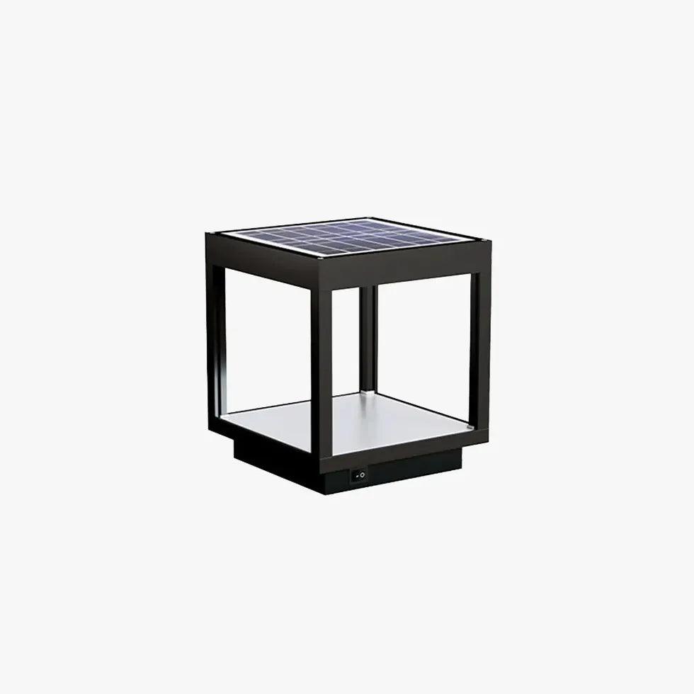 Solar Powered Cube Lantern - Waterproof Outdoor LED Floor Lamp for Garden, Patio, Backyard & Camping - Dusk to Dawn Auto On/Off Lighting