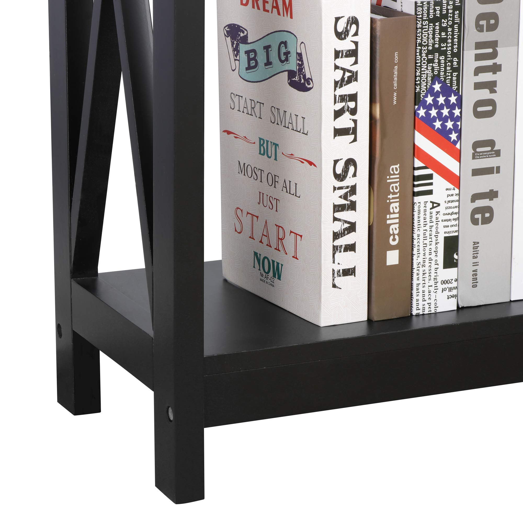 ZENY 2-Tier Console Table - Narrow Entryway Sofa Table with Shelves for Hallway, Foyer & Living Room - Modern Black Entrance Table for Small Spaces & Home Decor