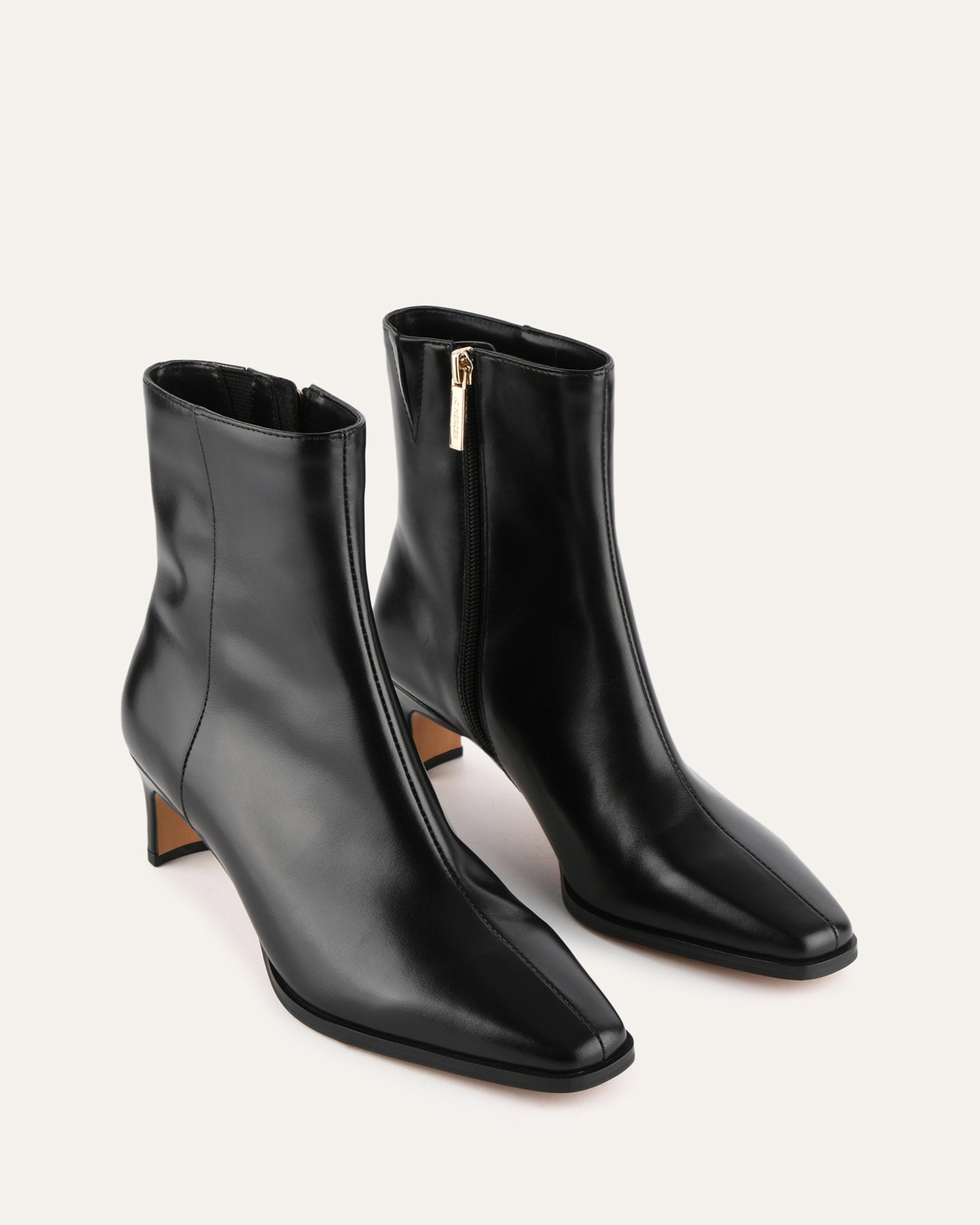 OTIS Mid Ankle Boots for Women - Black Leather Boots for Fall & Winter | Comfortable & Stylish Ankle Booties for Casual Outfits, Work & Date Night