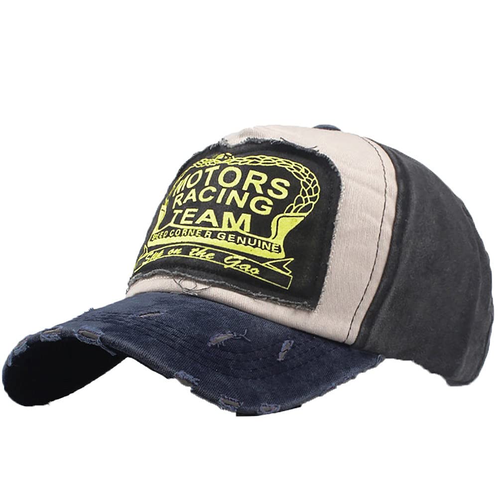 Vintage Distressed Snapback Hat for Men & Women - Cotton Baseball Cap with Adjustable Snapback Closure - Unisex Trucker Hat for Hiking, Outdoor Activities & Casual Wear