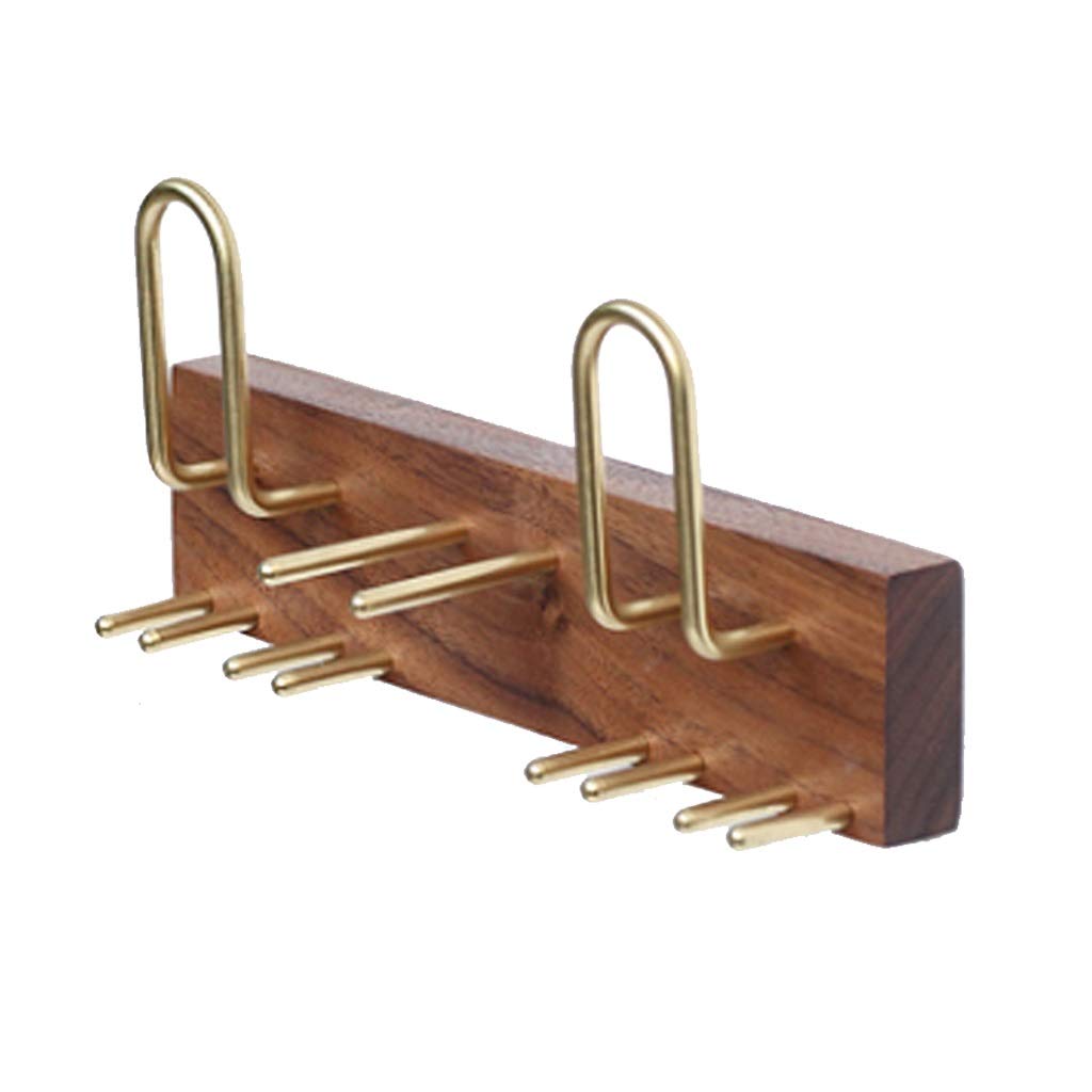 Wall Mounted Toothbrush Holder Stand - Solid Wood Bathroom Organizer for Electric Toothbrushes, Cups & Brushes - No Drilling Needed - Perfect for Small Spaces, Vanity Organization & Bathroom Storage