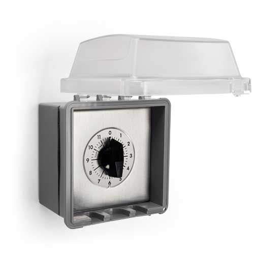 HPC Fire Nema 3R Outdoor Electrical Box Enclosure with Pre-Mounted 695 12-Hour Timer - Weatherproof for Industrial, Commercial & Home Use