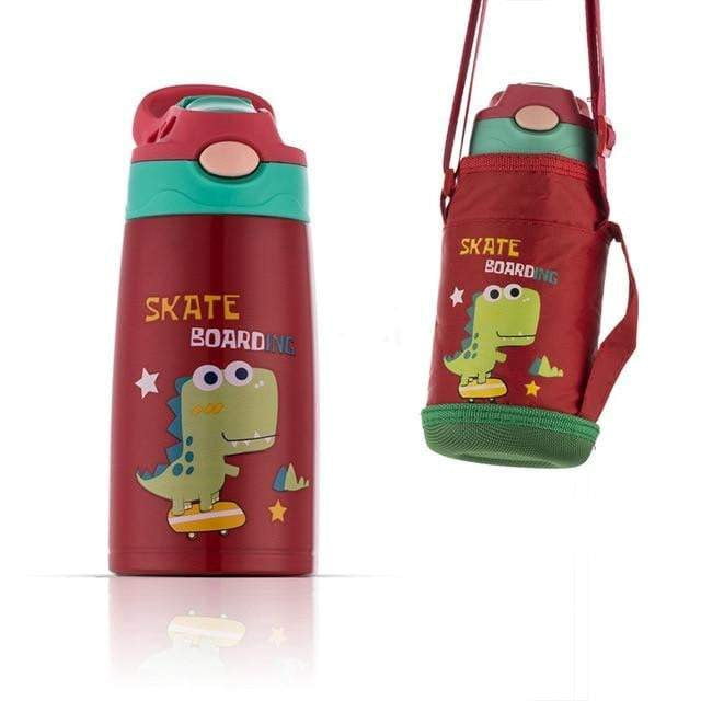 Kids Stainless Steel Double Wall Vacuum Insulated Sippy Cup with Silicone Straw - Leakproof & BPA-Free Toddler Water Bottle for School, Travel & Outdoor Activities