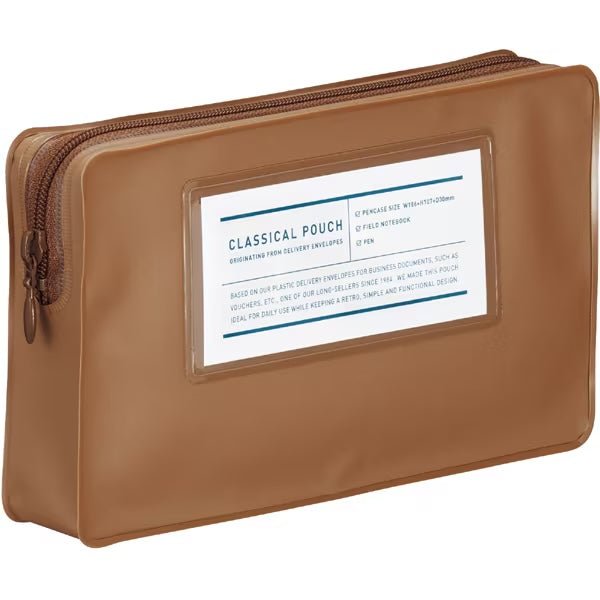 Premium KOKUYO Classic Pouch - Stylish & Durable Zippered Pouch for School, Office, Travel & Everyday Use - Perfect for Organizing Pens, Cosmetics & Small Essentials