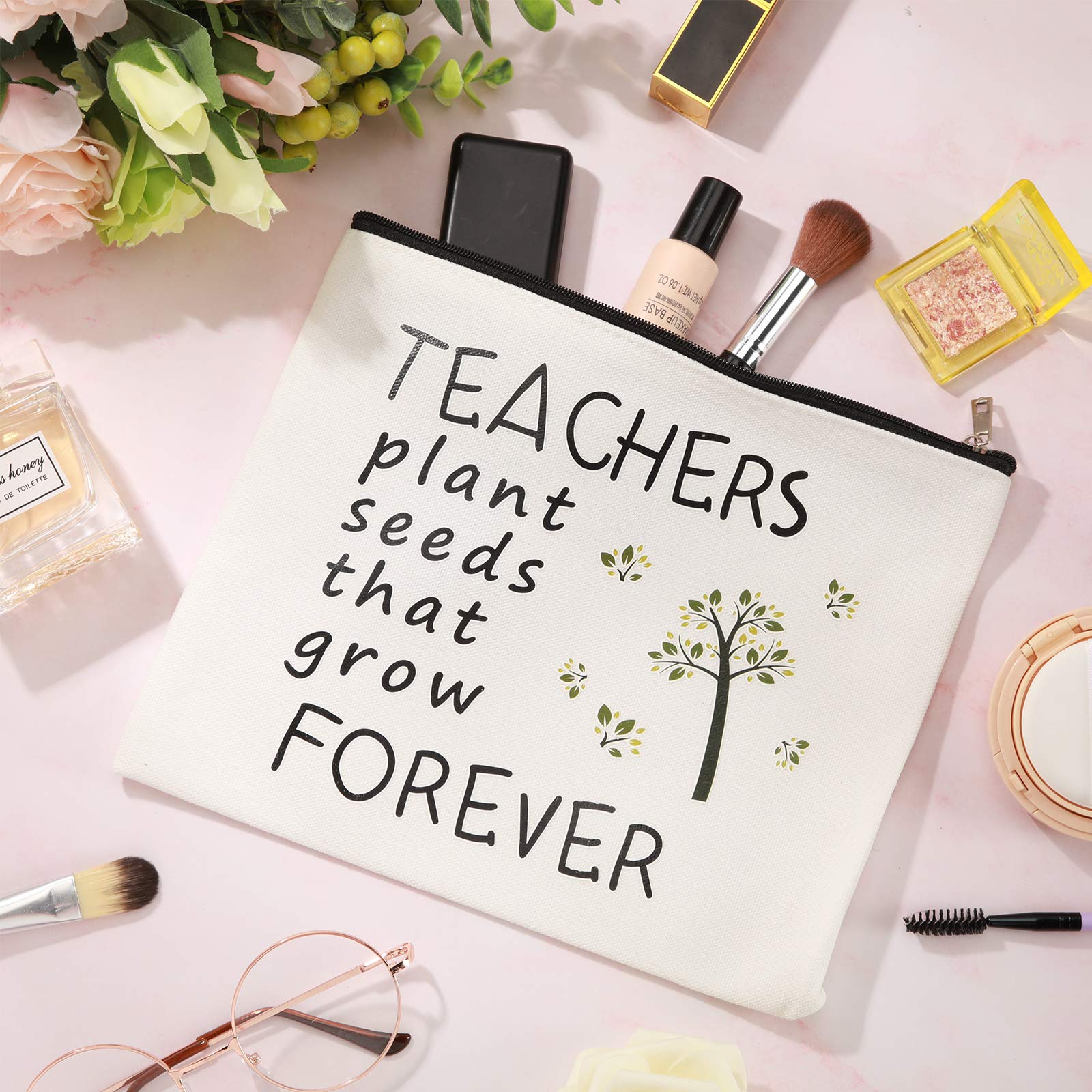 Frienda 2 Pcs Teacher Appreciation Makeup Bags - Graduation Birthday Gifts for Women