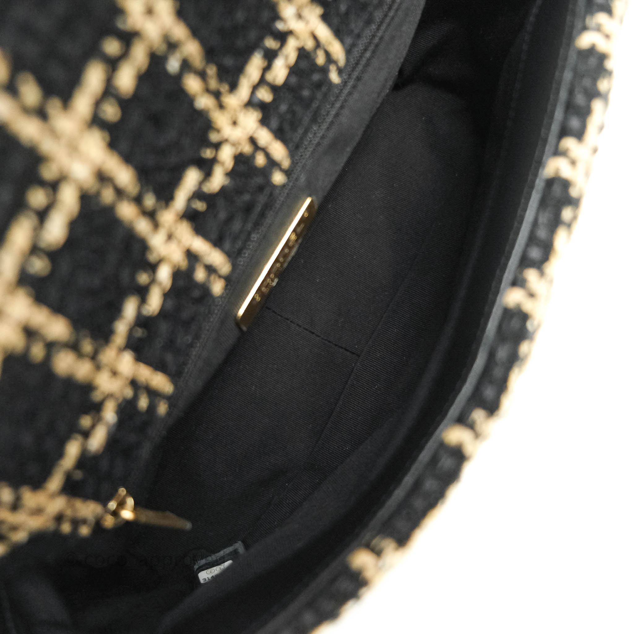 Chanel 19 Small Tweed Handbag in Black & Gold with Mixed Hardware - Luxury Crossbody Bag for Women, Perfect for Evening Events & Date Nights