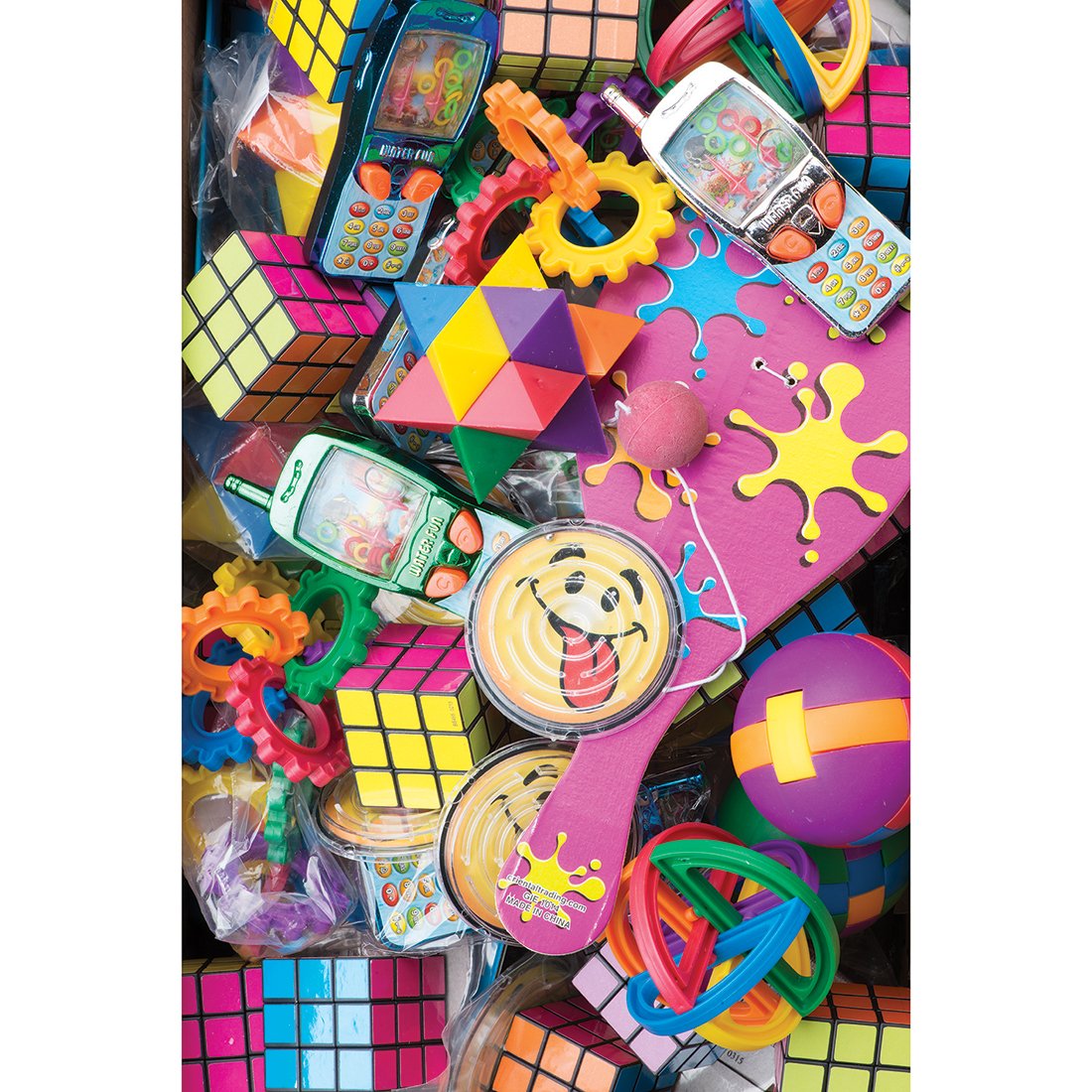 SmileMakers Fun and Games Treasure Chest Refill - 108 Piece Prize Pack for Kids Classroom Rewards, Birthday Party Favors & Carnival Giveaways