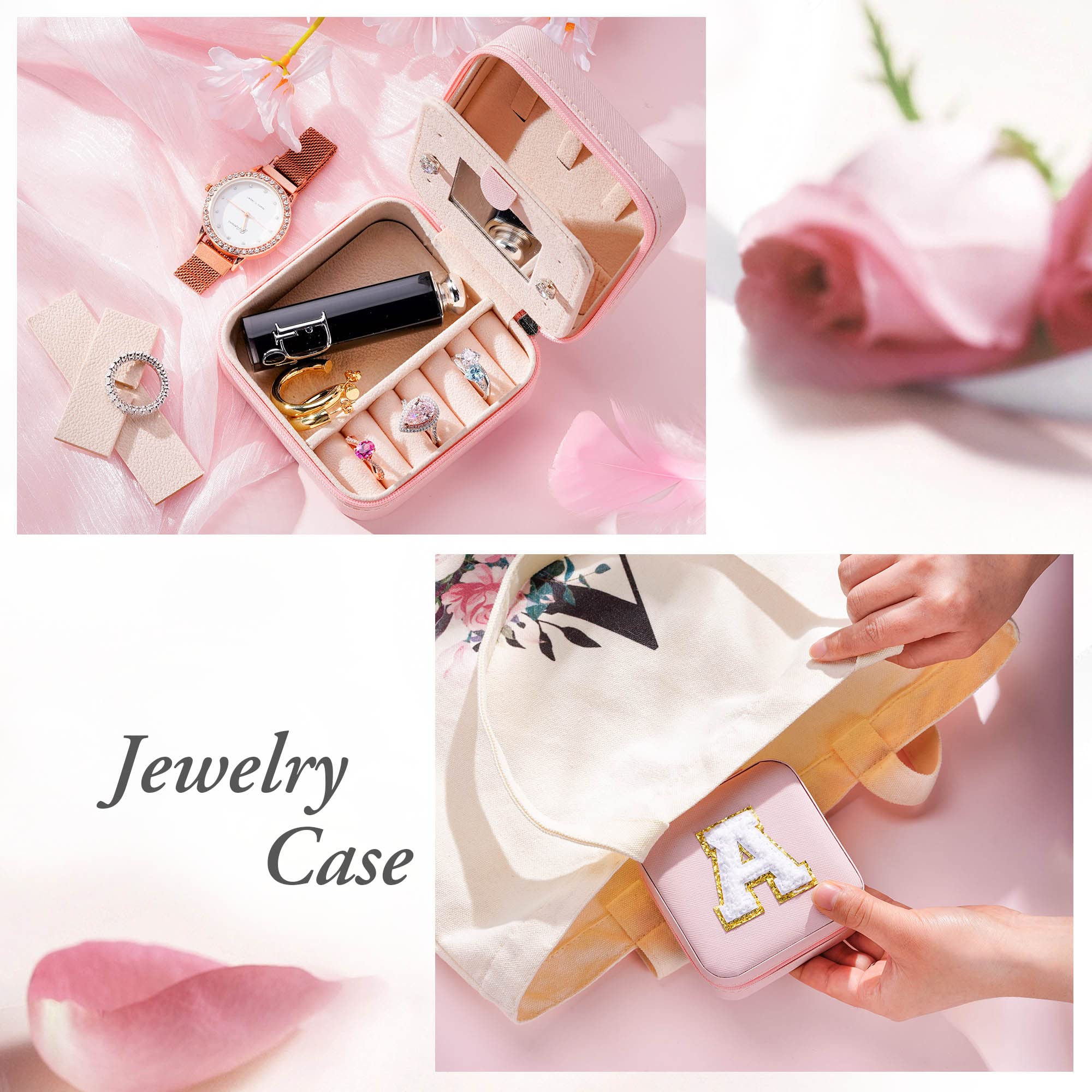 Elegant Travel Jewelry Case for Women & Girls - Compact Jewelry Organizer Box with Mirror | Perfect Graduation, Birthday, Anniversary Gift for Her | Ideal for Travel, Daily Use & Special Occasions