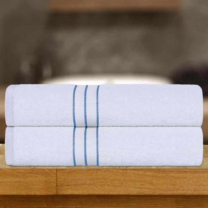 Premium Ultra Plush Turkish Cotton Bath Towel Set - 2 Piece Highly Absorbent Bath Sheets for Spa, Hotel & Luxury Home Use