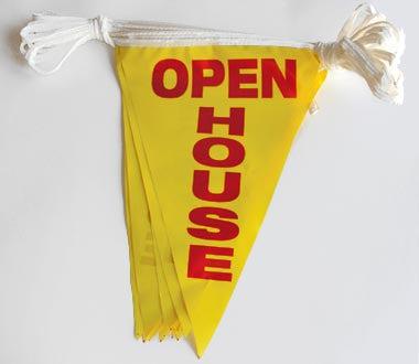 Custom Open House Pennants - Personalized Real Estate Sign Flags for Realtors & Home Sellers | Perfect for Open House Events, Yard Signs & Property Marketing