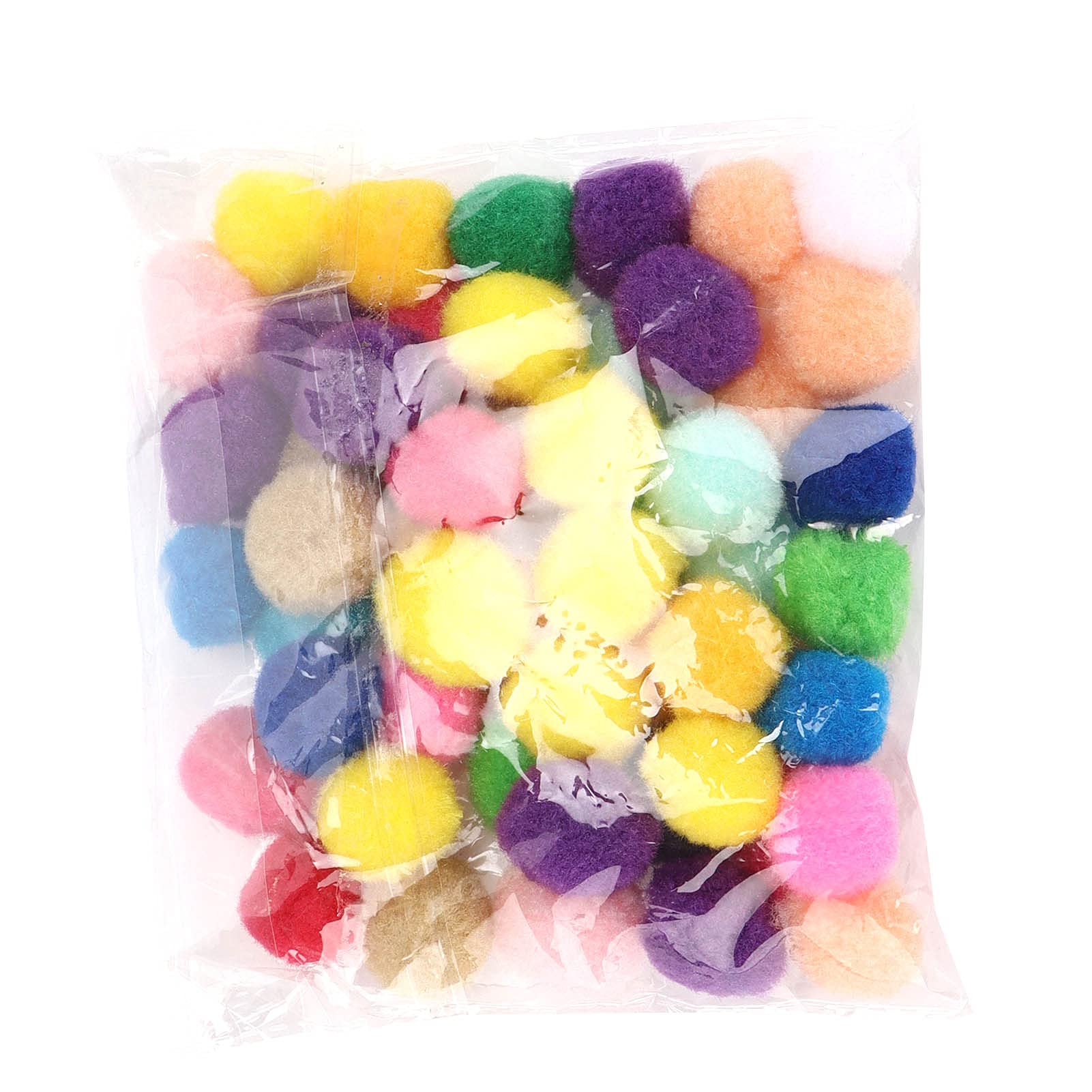 Colorful Pompom Cat Toys - Super Soft Craft Pompoms for DIY Handicrafts & Kitten Play - Perfect for Cat Enrichment, DIY Projects & Sensory Play