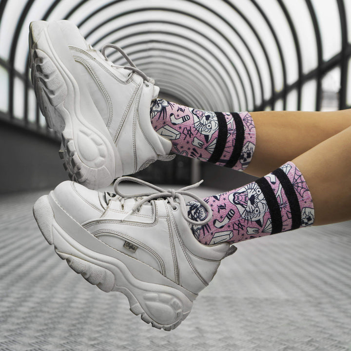 American Socks Signature Troublemaker Mid High Crew Socks - Comfortable & Stylish for Everyday Wear, Sports & Casual Outfits