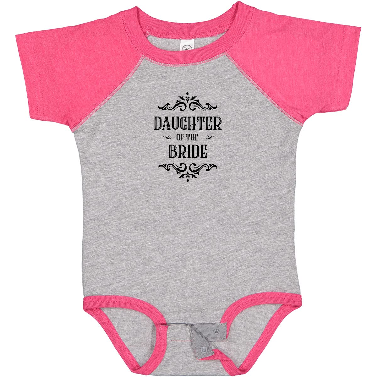 Inktastic Daughter of The Bride Baby Bodysuit - Cute Infant Onesie for Wedding Party, Bridal Shower & Family Photos - Soft Cotton Bodysuit for Newborns & Babies