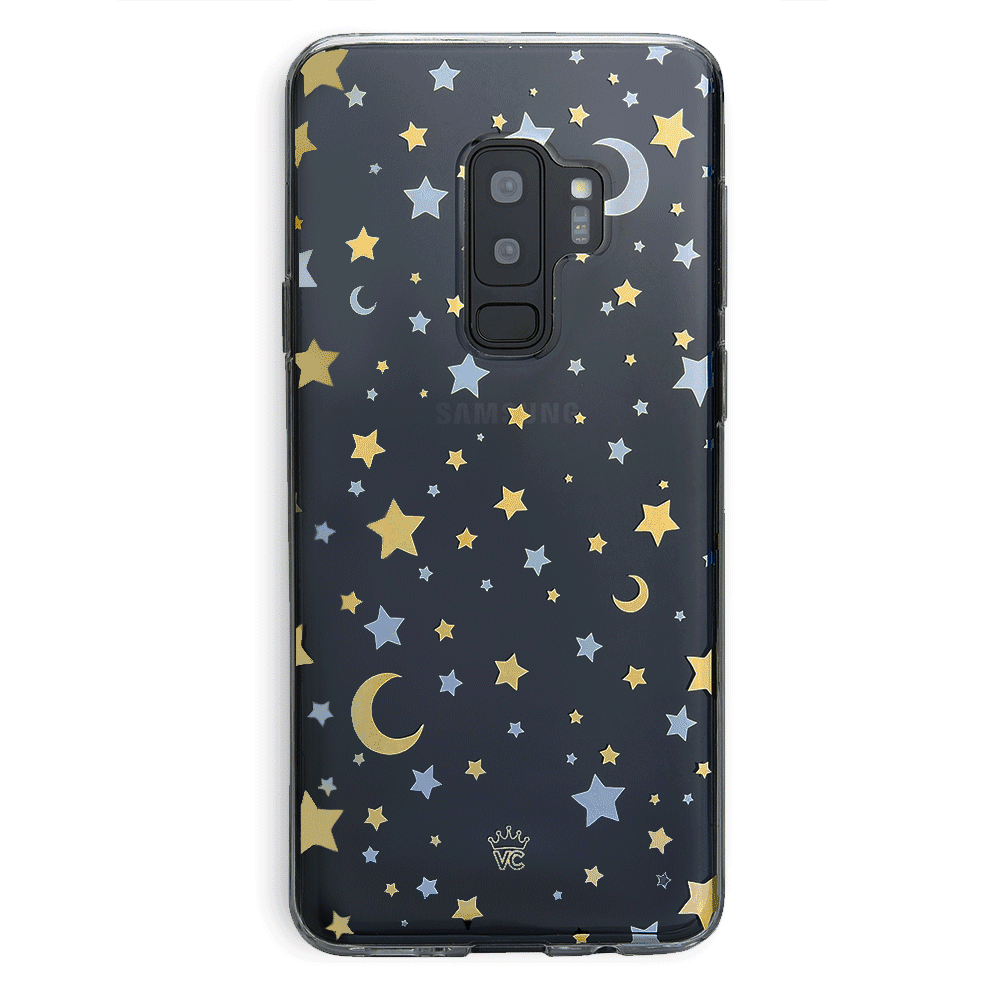 Starry Night Clear Samsung Phone Case - Protective Slim Fit Cover for Galaxy S21/S22/S23 - Perfect for Everyday Use & Gifts