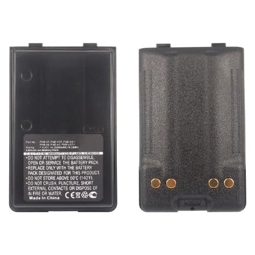 Synergy Digital 2-Way Radio Battery - 2200mAh Li-ion 7.4V Replacement for Vertex FNB-V67Li & YAESU FNB-57 | Long-Lasting Power for Walkie Talkies | Perfect for Outdoor Adventures, Construction Sites & Emergency Communication
