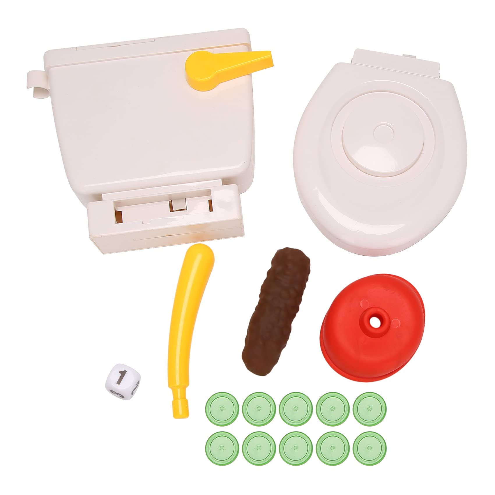 MAKAA Funny Pooping Toilet Toy - Realistic Flushing Sound & Poop Shooting Plunger - Prank Gag Gift for Kids & Adults - Perfect for Birthday Parties, Office Pranks & Family Game Nights