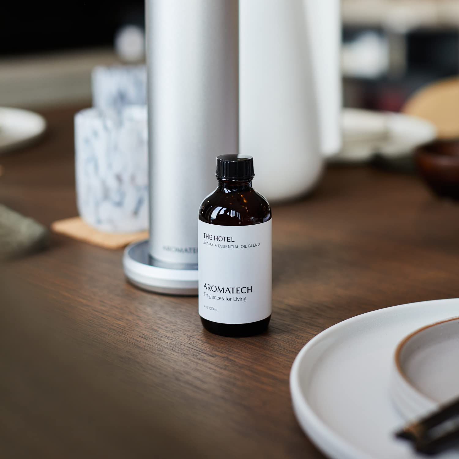Premium AromaTech Santal & The Hotel Essential Oil Gift Set - 120ml | Sandalwood, Cardamom, Papyrus, Musk, Peach, Red Rose & Pine Scented Diffuser Oils | Perfect for Home Spa, Yoga, Meditation & Aromatherapy Relaxation