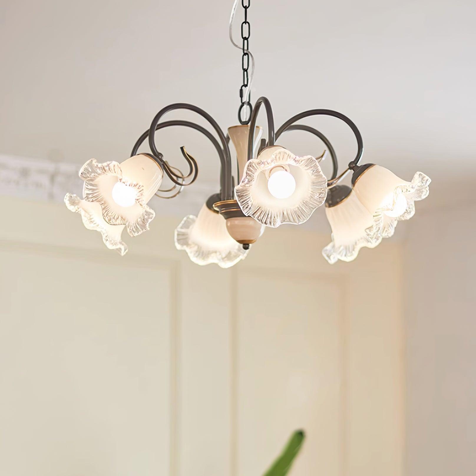 Elegant Luce Black Chandelier - Modern Crystal Ceiling Light Fixture for Dining Room, Bedroom & Living Room Decor