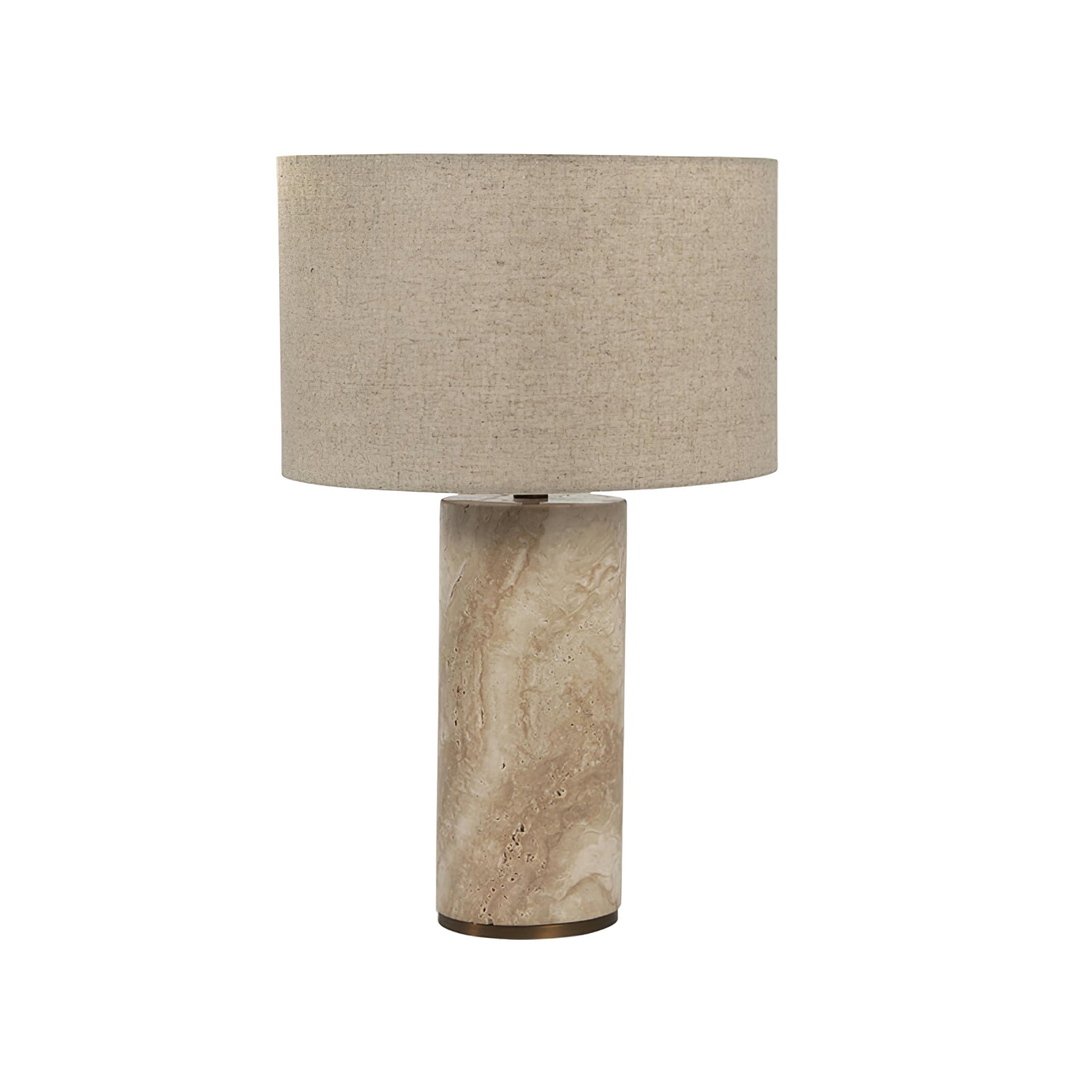 Aria Stone Table Lamp - Modern Decorative Bedside Lighting for Bedroom, Living Room & Office - Dimmable LED Nightstand Lamp with Natural Stone Base