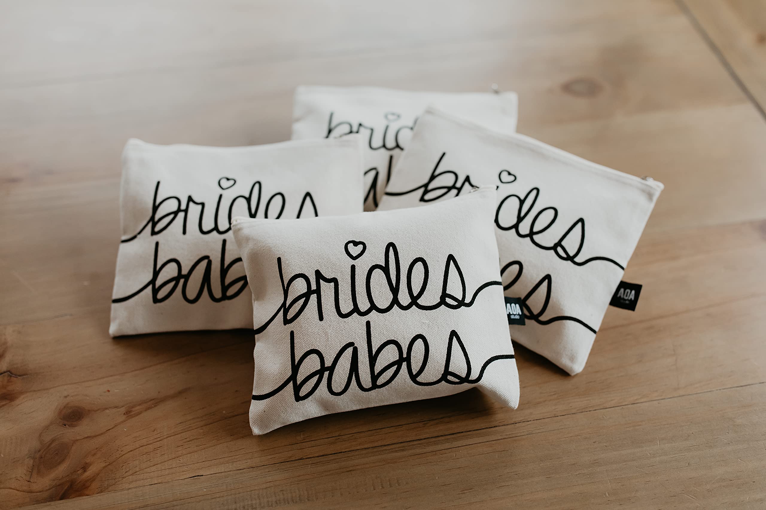 Bridesmaid Toiletry Makeup Bag Set - 4 Pack Wedding Party Essentials - Perfect Bachelorette Gifts for Bride Squad - Great for Travel, Bridal Showers & Girls' Getaways
