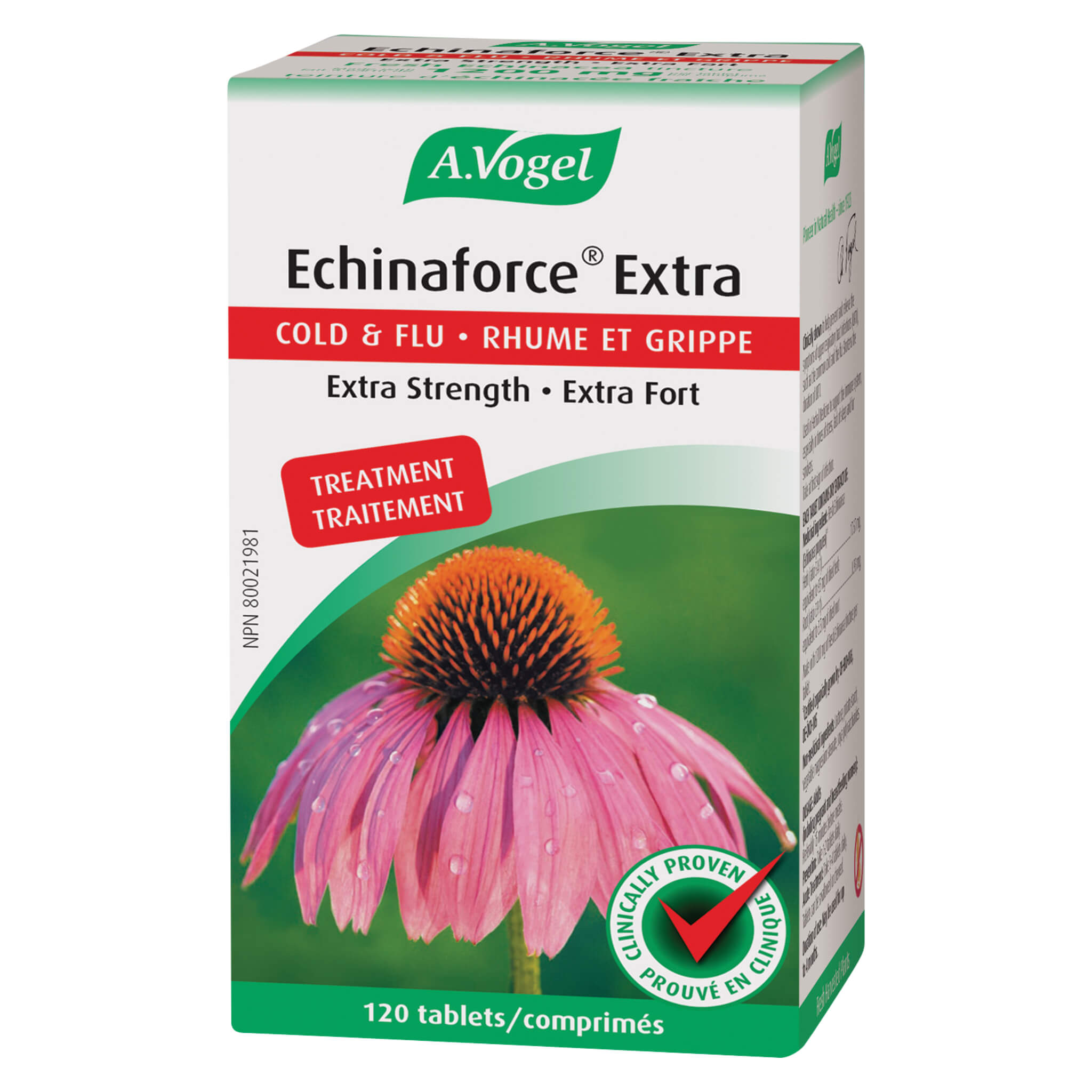 Echinaforce Cold & Flu Extra Strength Tablets - Immune Support Supplement for Adults - Natural Relief for Cold & Flu Symptoms - Use During Cold Season or Travel for Protection