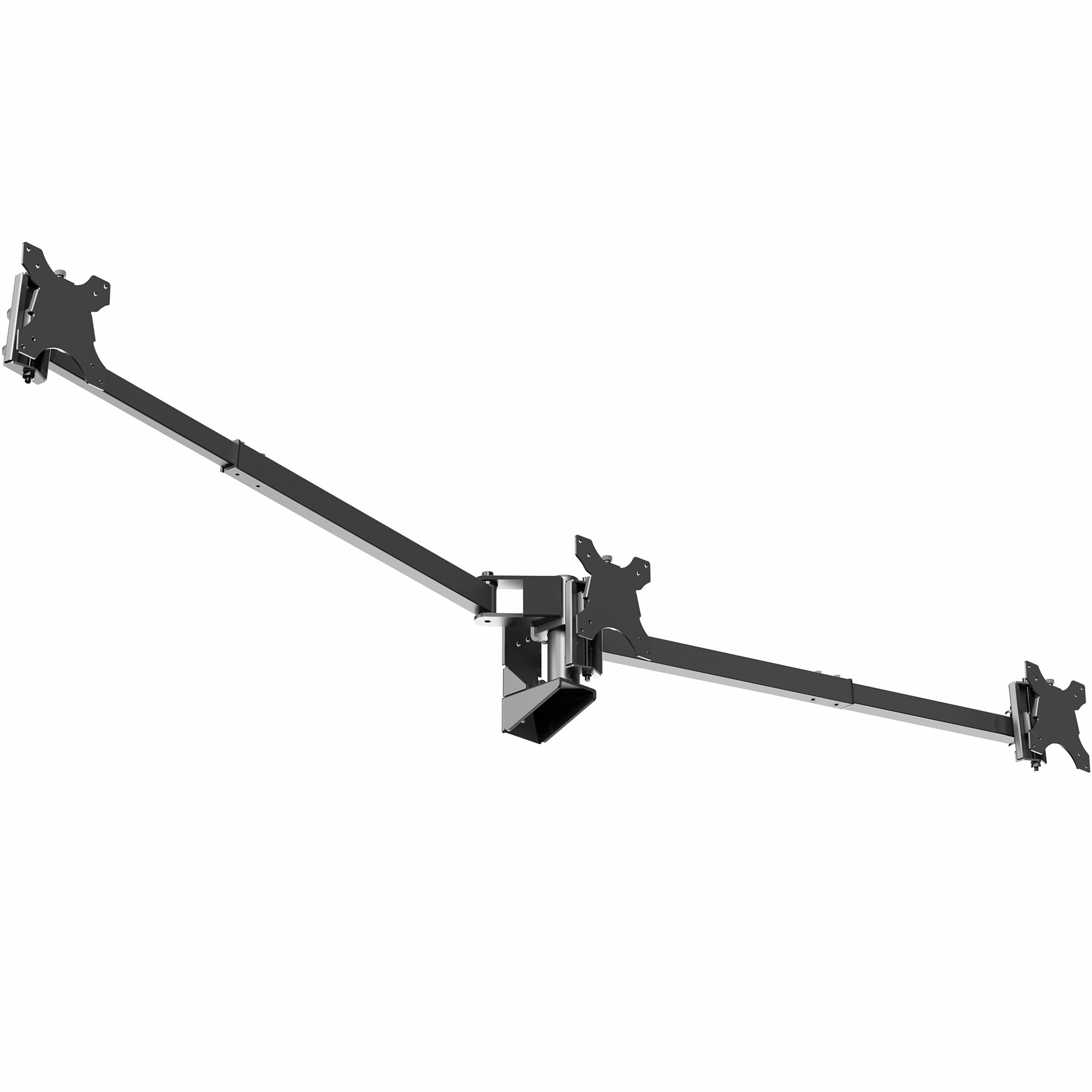 Adjustable Telescoping Triple Monitor Wall Mount Stand - Heavy Duty VESA 75x75/100x100 - Perfect for Home Office, Gaming & Workspace Setup
