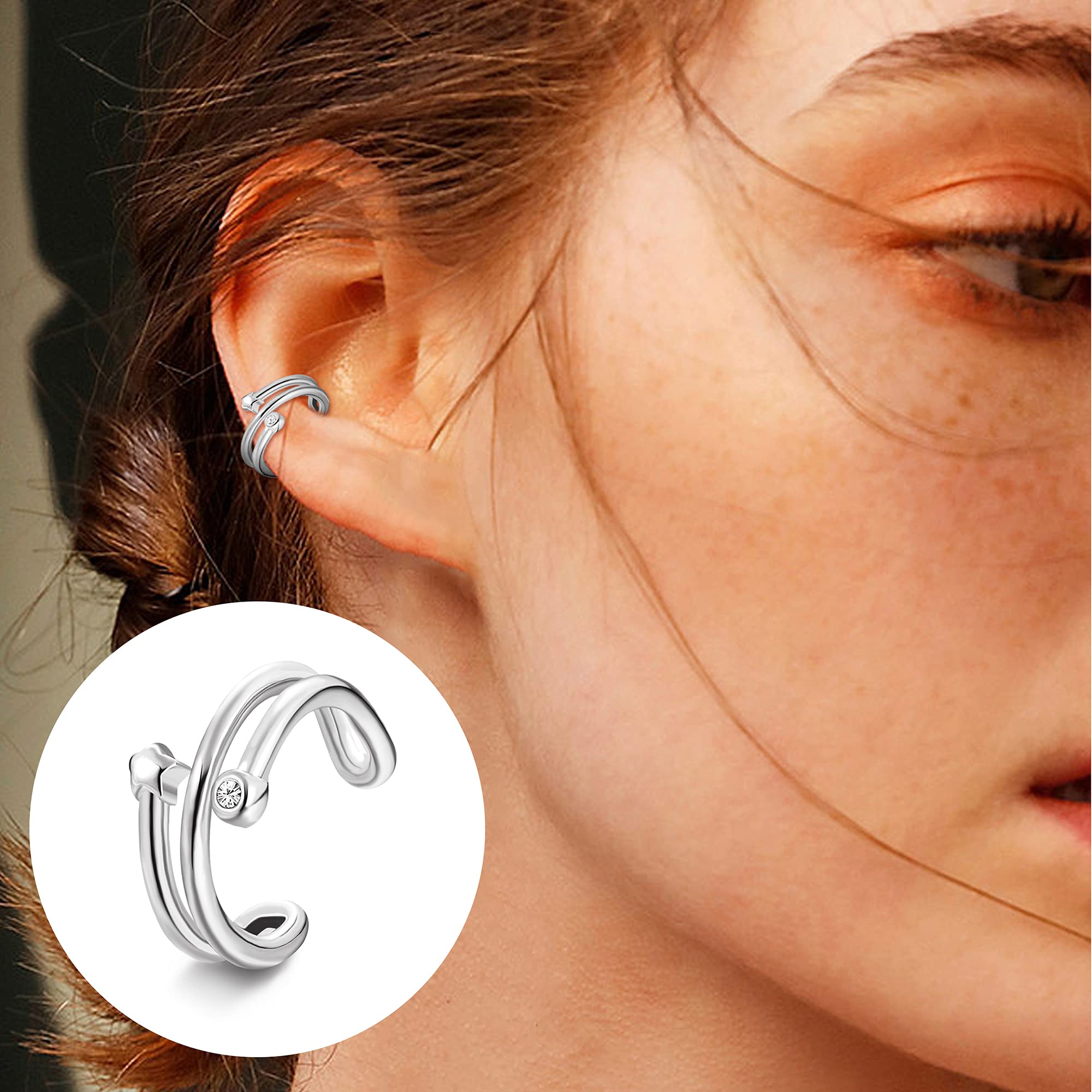 16Pcs Non-Piercing Ear Cuffs for Women & Men - Adjustable Clip-On Cartilage Helix Wrap Earrings Set | Trendy Fake Earrings for Parties, Weddings & Everyday Wear