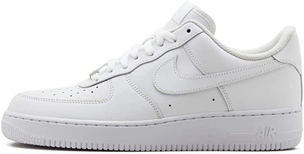 Nike Men's Air Force 1 Basketball Shoes - Classic White Sneakers for Casual Wear, Street Style & Sports Performance | Perfect for Everyday Use, Gym & Urban Fashion