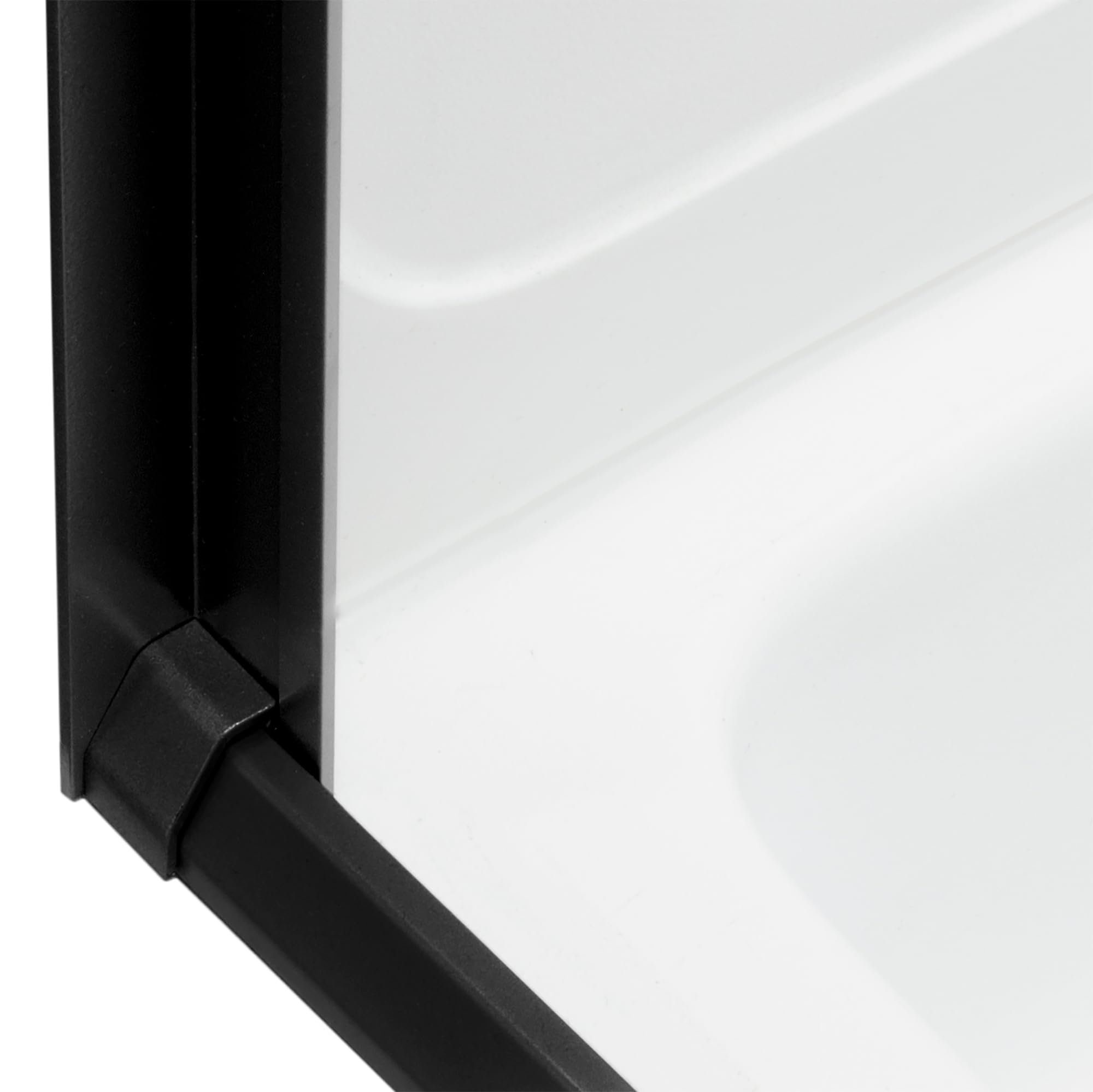 RecPro RV Retractable Rolling Shower Door Replacement - Woven Mesh with Vinyl (Black, 36