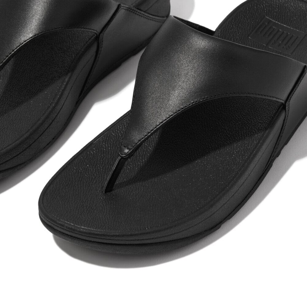 FITFLOP LULU Leather Toe Post Sandals for Women - Comfortable Flip Flops with Arch Support - Perfect for Beach, Pool, and Summer Walking