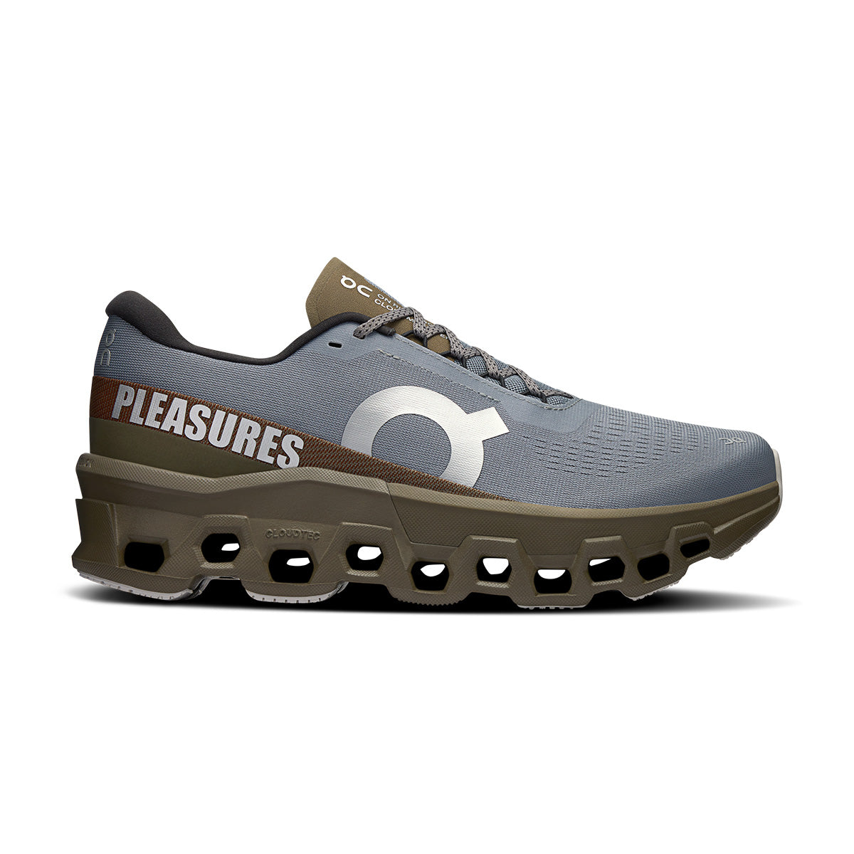 PLEASURES x The LOOP Running Supply Cloudmonster 2 Sneakers - Mist Olive Colorway | Lightweight Running Shoes for Men & Women | Perfect for Jogging, Gym Workouts & Casual Wear