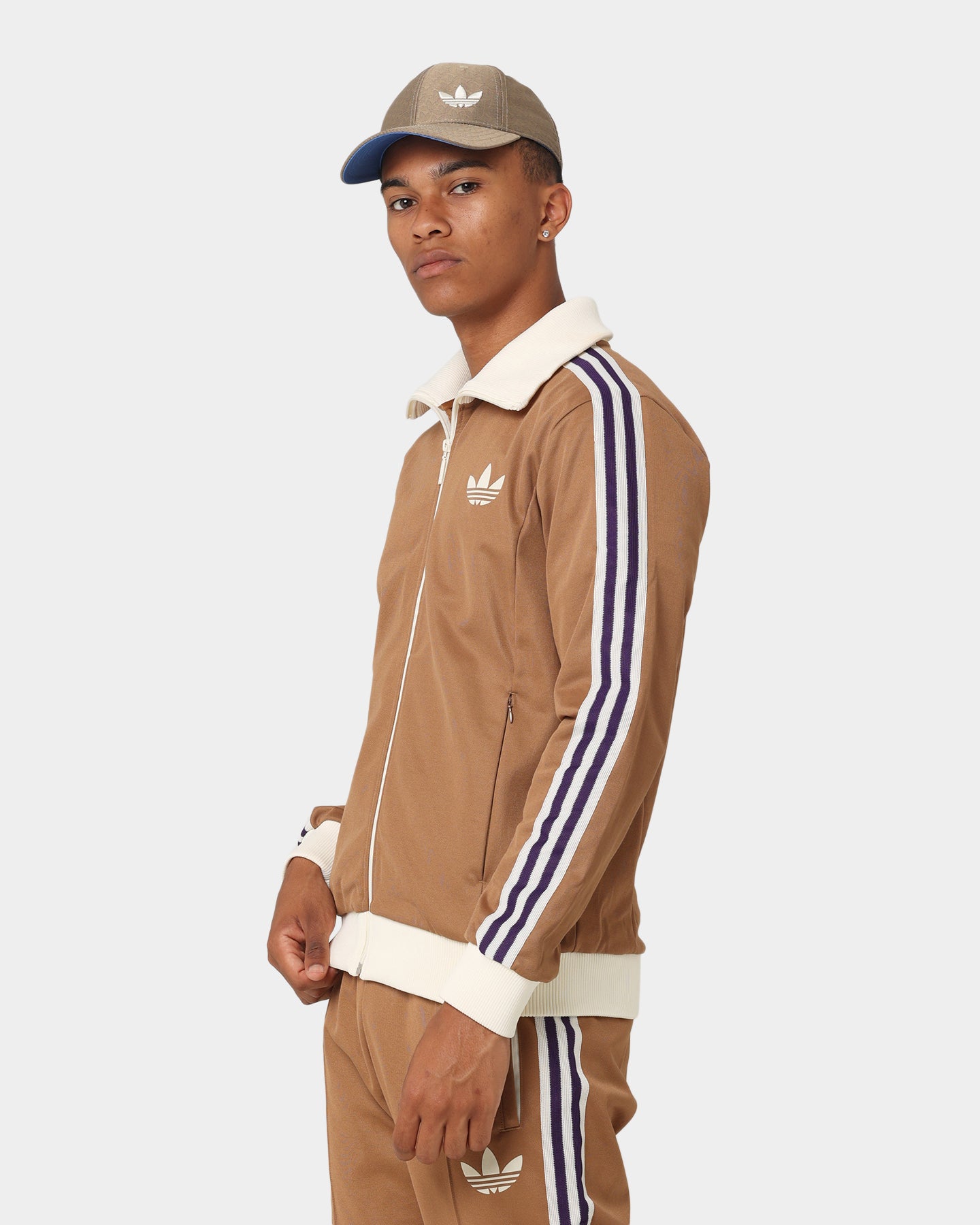 Adidas Adicolor Poly TT Jacket - Brown Desert | Lightweight Windbreaker for Men & Women | Perfect for Running, Hiking & Outdoor Activities