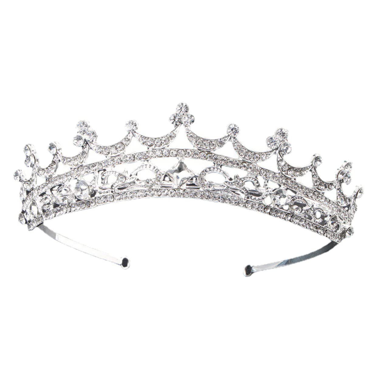 Minkissy 2 Pack Crystal Wedding Tiara Headbands - Elegant Bridal Hair Jewelry for Bride, Pageant Crowns & Party Headdress | Perfect for Weddings, Prom, Pageants, and Princess-Themed Events