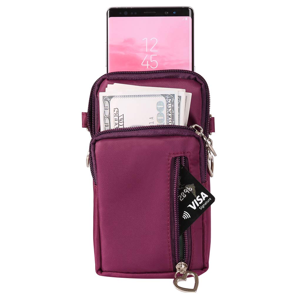 Compact Crossbody Phone Bag - Slim Shoulder Purse & Wallet Armband for iPhone 13/14/15 Pro, Galaxy S23/S24/S22/S21, Pixel 8/7a/6 - Perfect for Travel, Shopping & Hands-Free Daily Use
