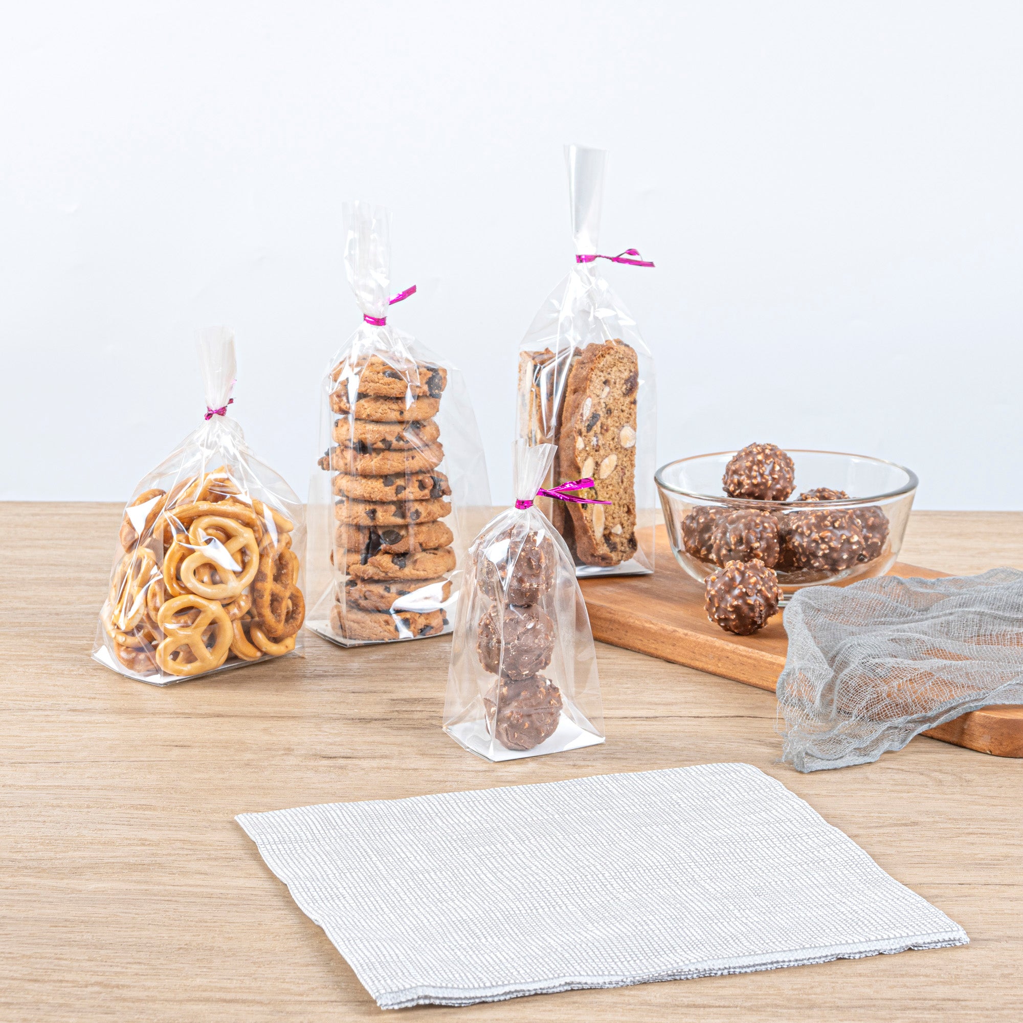 Clear Plastic Gusset Bags with Flat Bottom - Heat Sealable 2