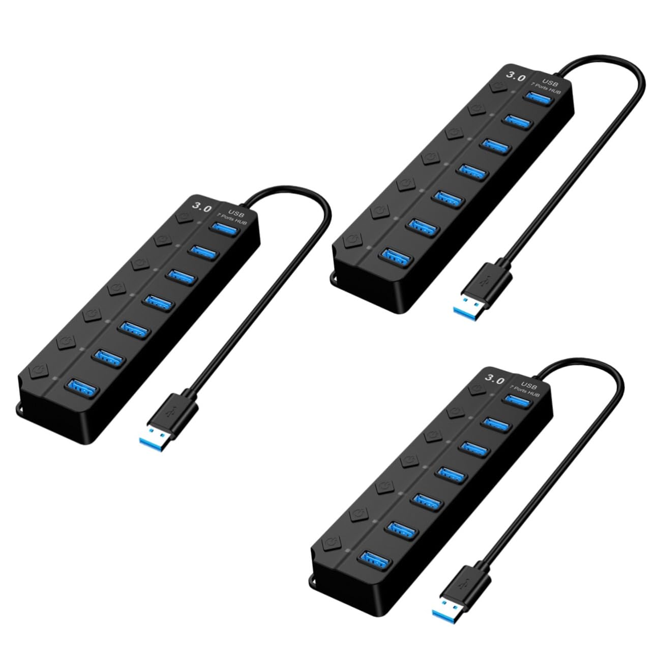 Jojofuny 3-Port USB Hub for Laptop - Multi USB Port Expander, Splitter & Adapter for PC, Mac & More - Perfect for Home Office, Gaming & Travel Accessories