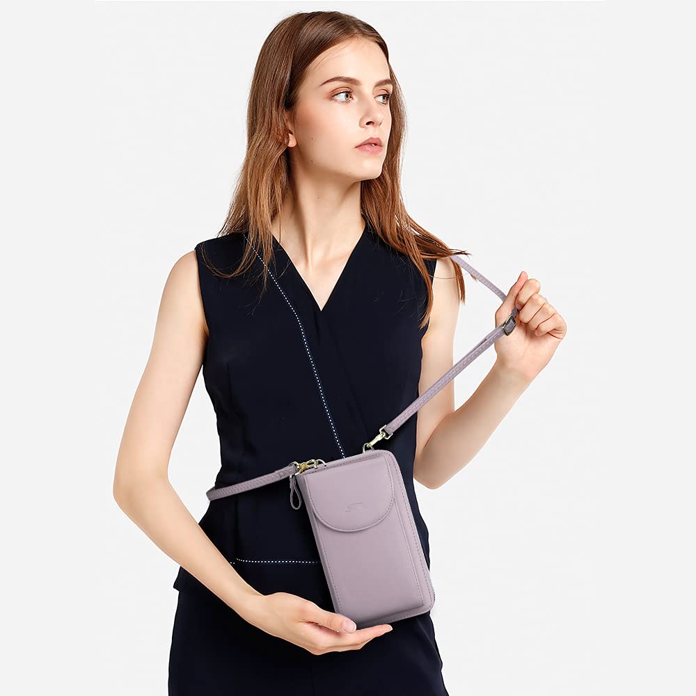 S-ZONE RFID Blocking Small Crossbody Bag for Women - Anti-Theft Phone Purse with Credit Card Slots | Perfect for Travel, Shopping & Daily Use