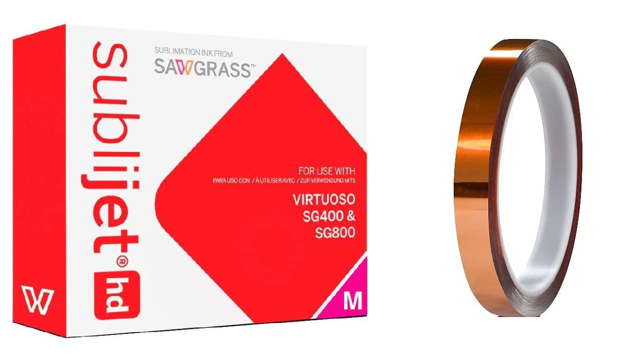 Sawgrass SG400 & SG800 Sublijet HD Sublimation Ink Cartridge - Magenta Regular Capacity with 1 Roll Sublimax 1/2